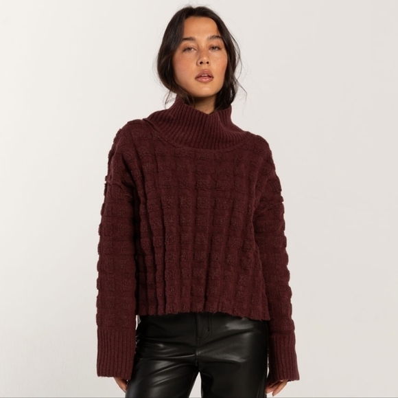 FREE PEOPLE Soul Searcher Mock Neck Womens Sweater NWOT - Picture 8 of 17